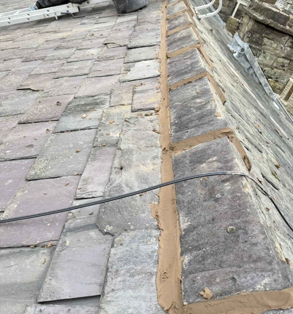 Traditional ridge mortar repairs